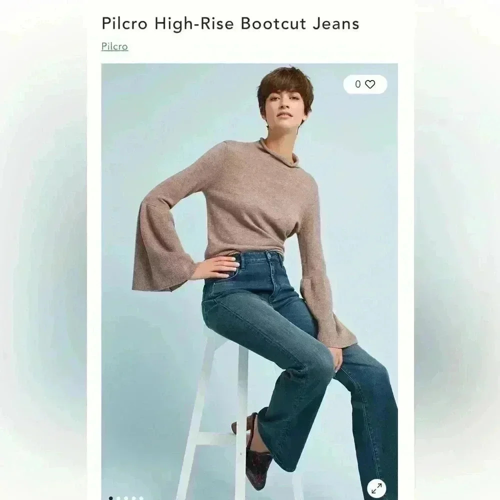 Classic Anthropologie Pilcro size 32 high rise bootcut jeans medium wash. VGUC